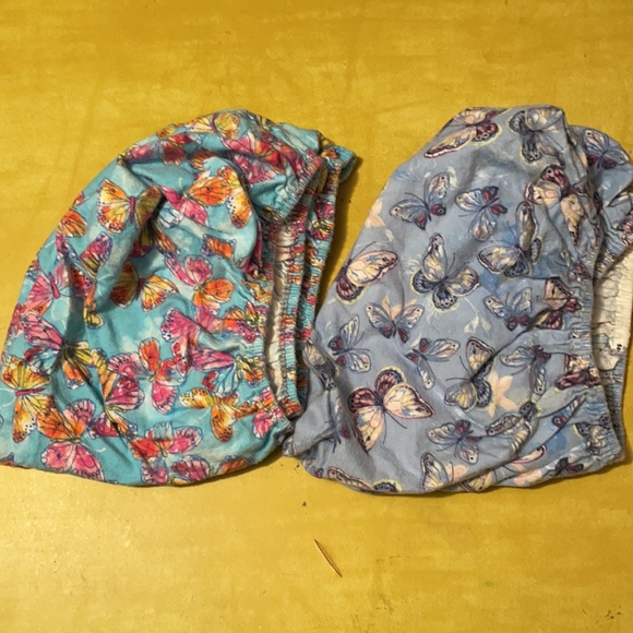 2 flannel butterfly print changing pad covers - Picture 2 of 2